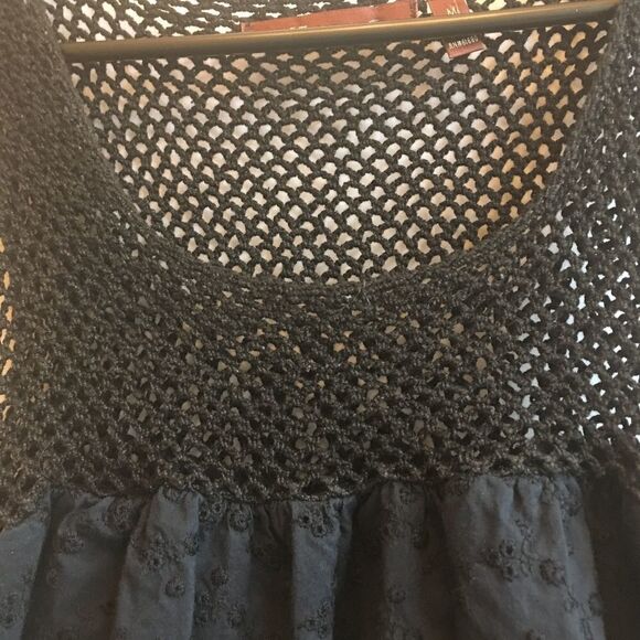 525‎ AMERICA TANK TOP IN NAVY BLUE EYELET - Picture 2 of 8